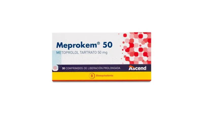 Meprokem 50 mg x 30 comprimidos de liberación prolongada "Ley Cenabast" Farmex-MiaHealth-Persistente
